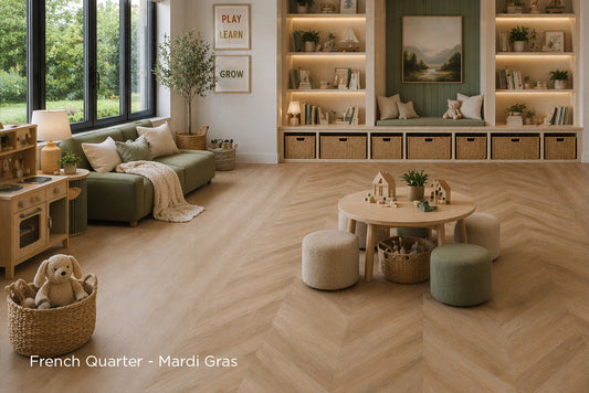 Vinyl flooring for playrooms