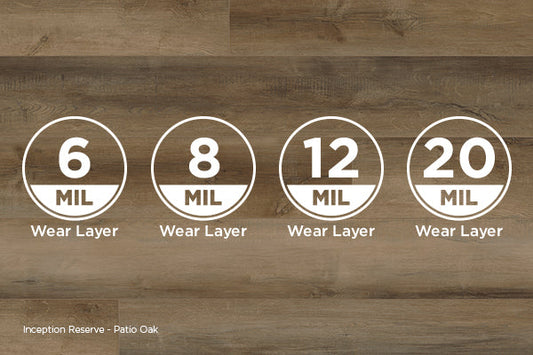 wear layer thickness for luxury vinyl flooring by Metroflor