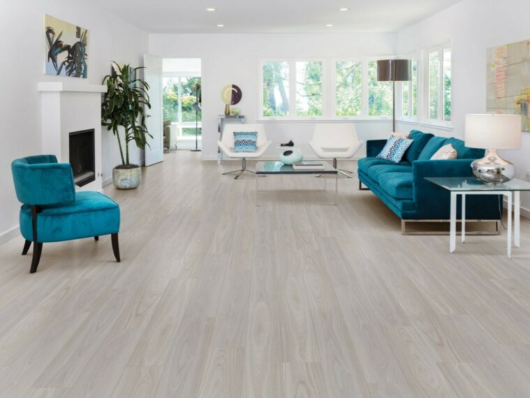 Contemporary living room with LVP flooring Metroflor